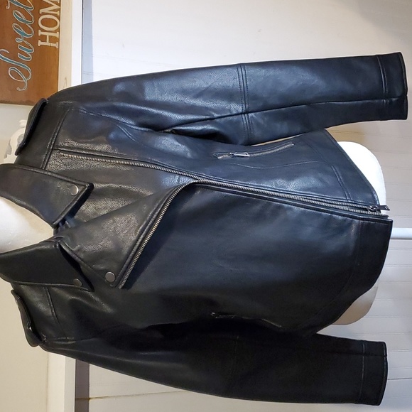 NWT Loft Faux Vegan Leather Moto Jacket - Picture 4 of 11
